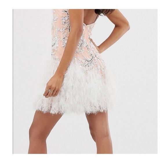 ASOS Beige Sequin Mini Dress - Picture 14 of 16